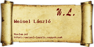 Weisel László névjegykártya